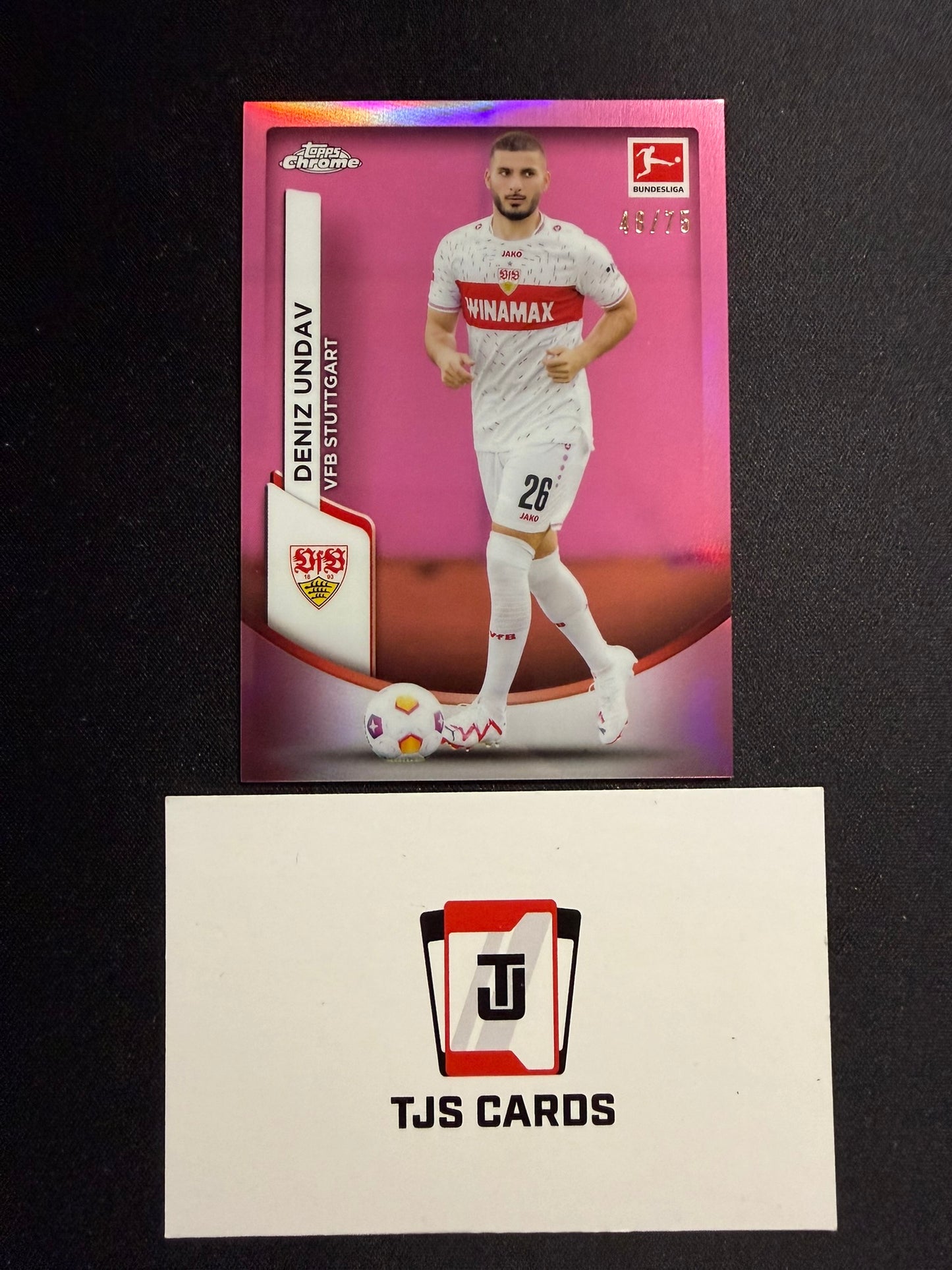 Deniz Undav - Pink /75 - TOPPS Bundesliga Chrome 2023/24