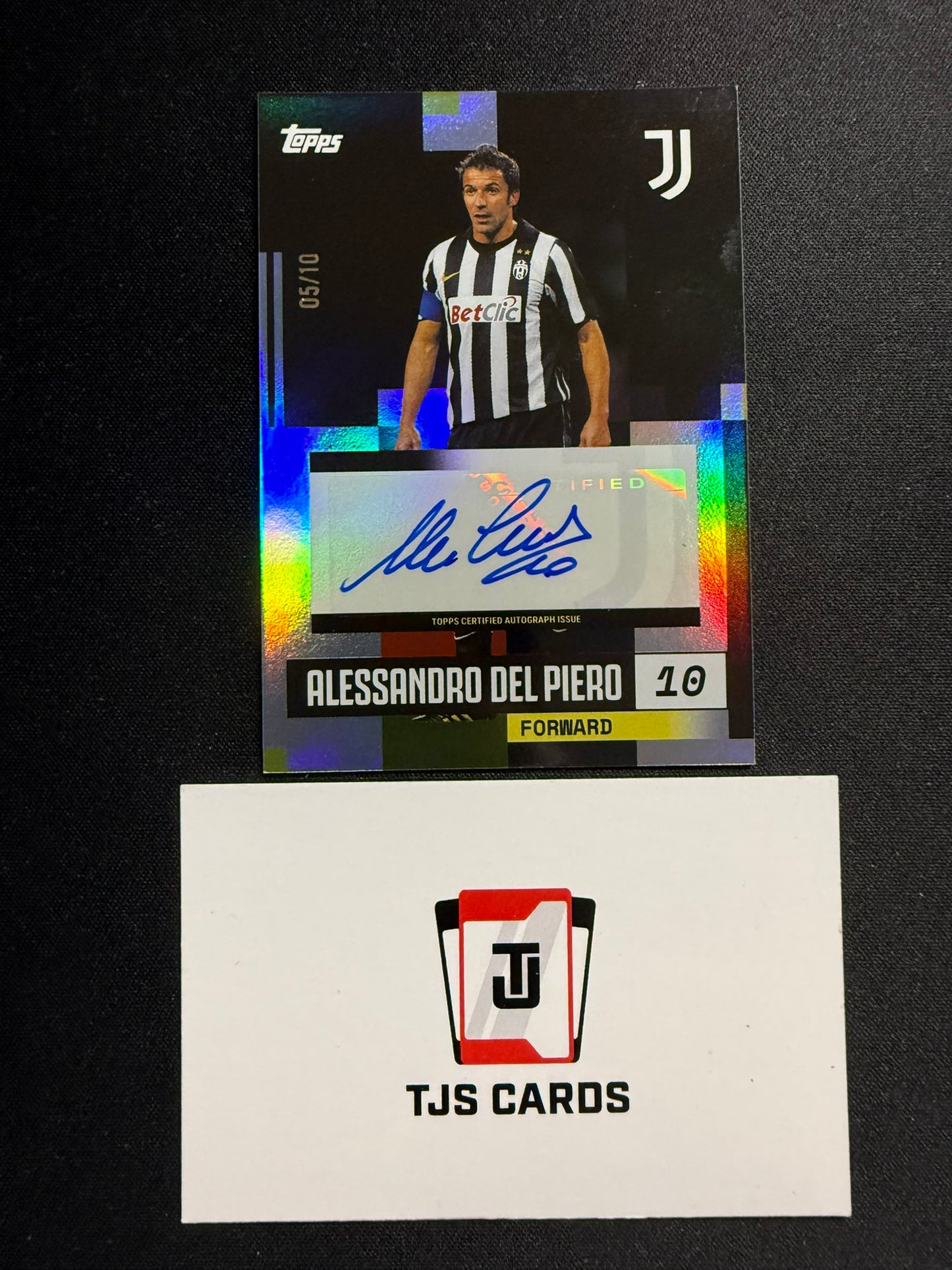 Alessandro Del Piero - Black Auto /10 - TOPPS Juventus Team Set 2024/25