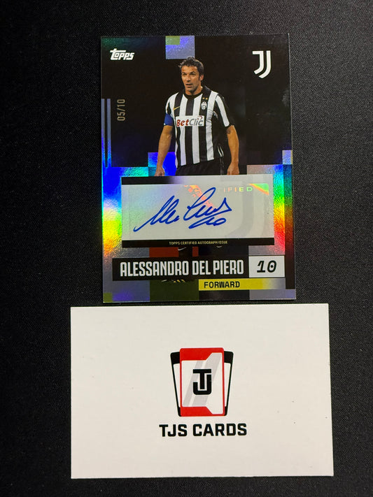 Alessandro Del Piero - Black Auto /10 - TOPPS Juventus Team Set 2024/25