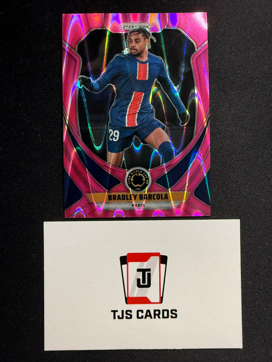 Bradley Barcola - Pink Seismic /299 - Panini FIFA Club World Cup 2025
