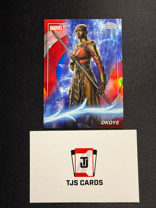 Okoye - Captain America Refractor /76 - TOPPS Chrome Marvel Studios 2025
