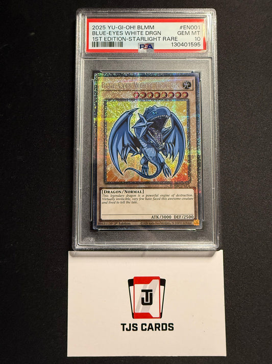 Blue-Eyes White Dragon - PSA 10 - Starlight Rare 1st Edition BLMM-EN001 - YuGiOh