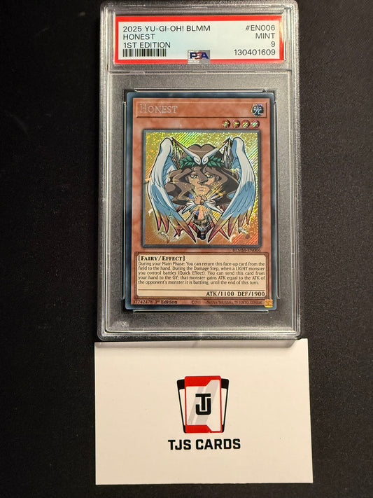Honest - PSA 9 - Secret Rare 1st Edition BLMM-EN006 - YuGiOh