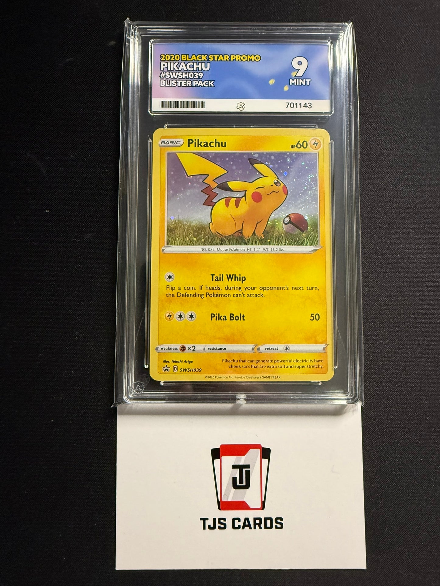 Pikachu - ACE 9 - Black Star Promo SWSH039 - Pokemon