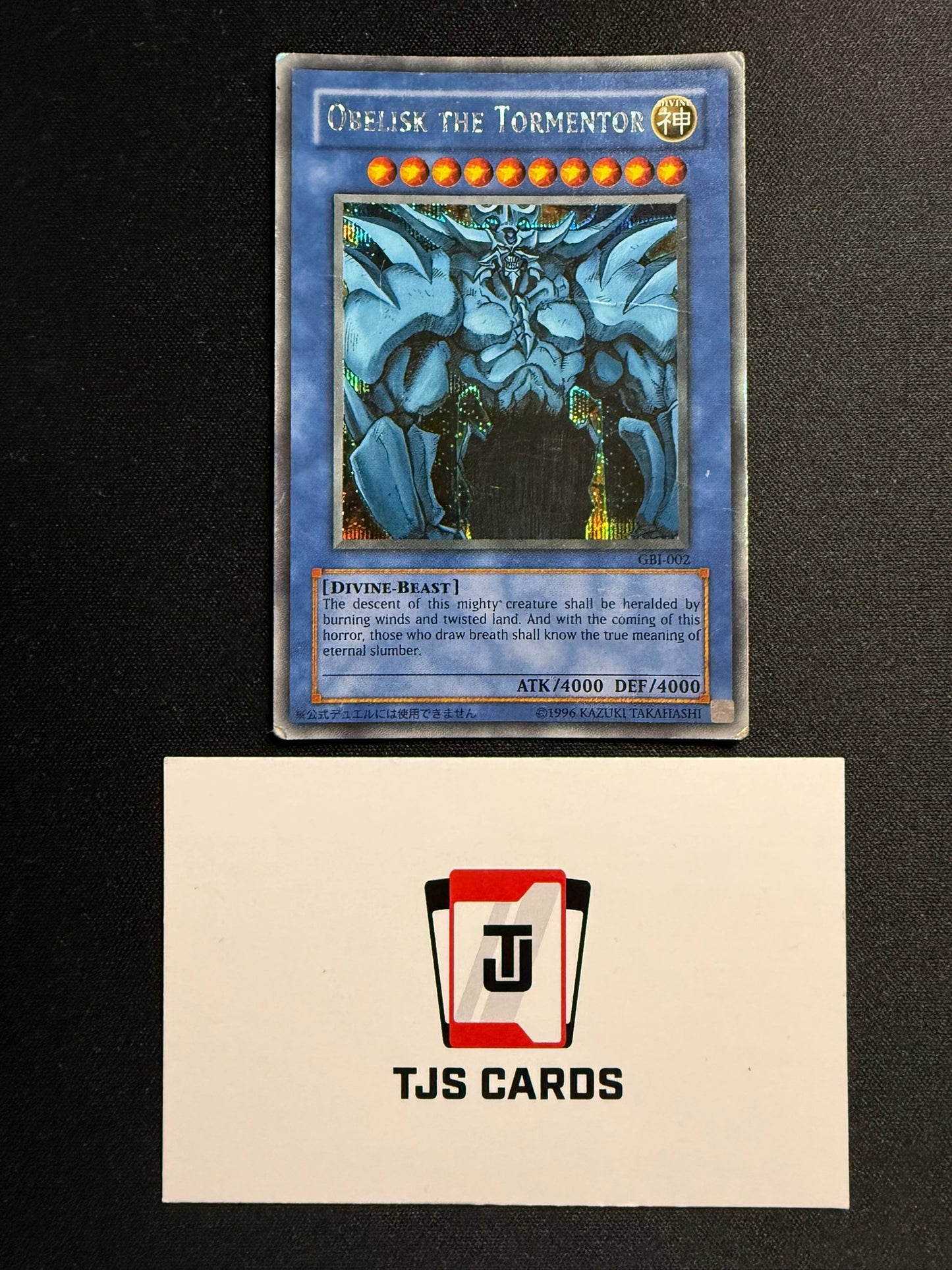 Obelisk The Tormentor - Prismatic Secret Rare GBI-002 - HP - YuGiOh