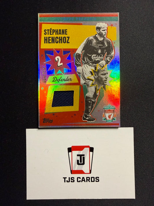 Stephane Henchoz - Match-Worn Patch /250 - TOPPS Liverpool Team Set 2024/25