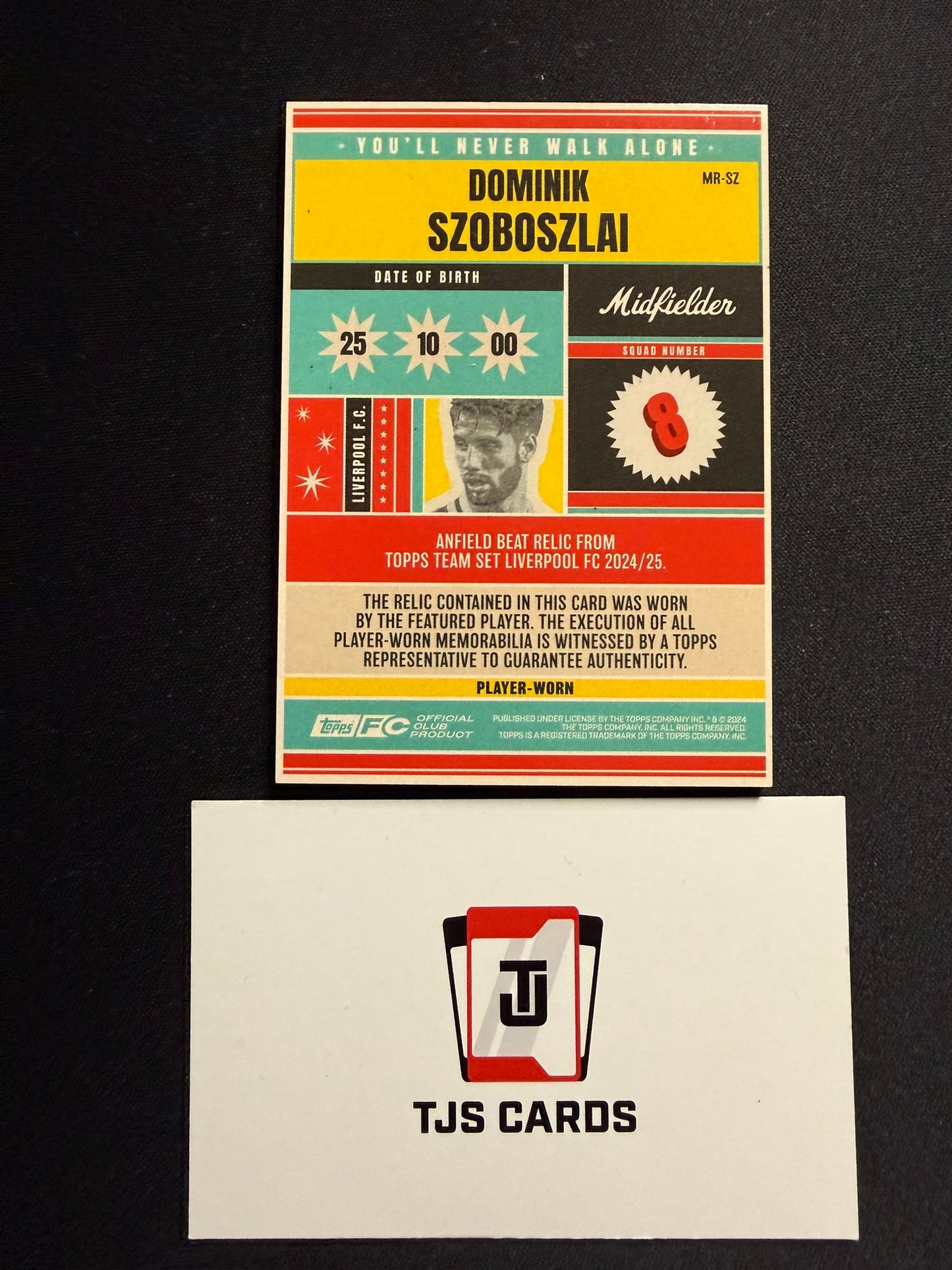 Dominik Szoboszlai - Player-Worn Patch /99 - TOPPS Liverpool Team Set 2024/25