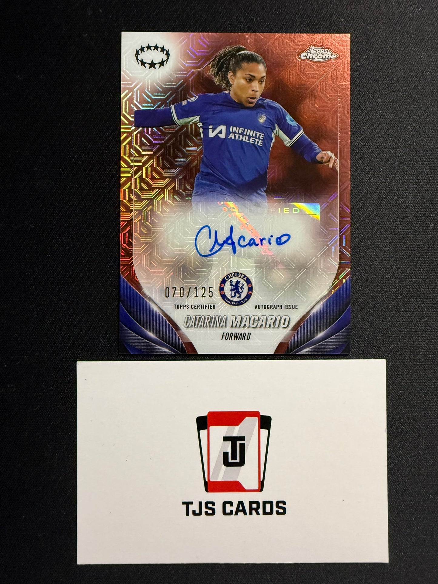 Catarina Macario - Rose Gold Auto /125 - TOPPS Chrome UWCL 2023/24