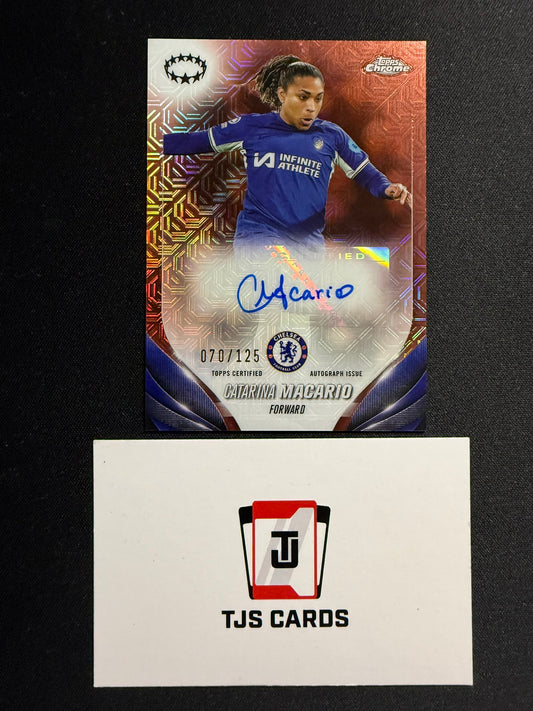 Catarina Macario - Rose Gold Auto /125 - TOPPS Chrome UWCL 2023/24