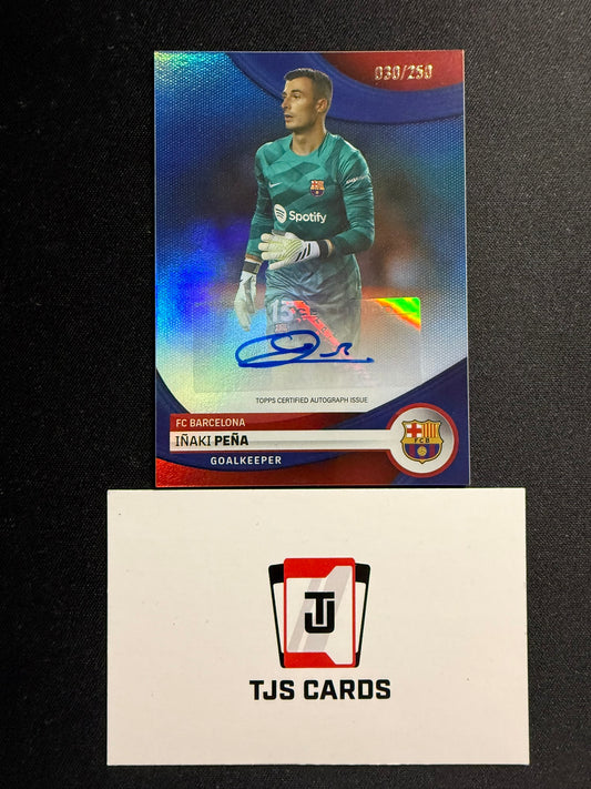 Inaki Pena - Blue Auto /250 - TOPPS Barcelona Team Set 2023/24