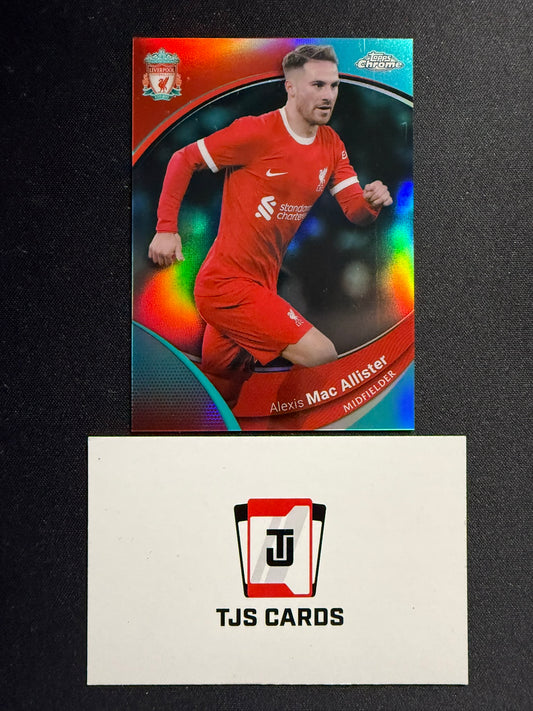 Alexis Mac Allister - Aqua /99 - TOPPS Liverpool Chrome 2023/24