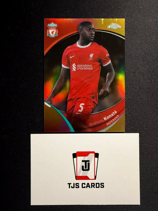 Ibrahima Konate - Gold /50 - TOPPS Liverpool Chrome 2023/24