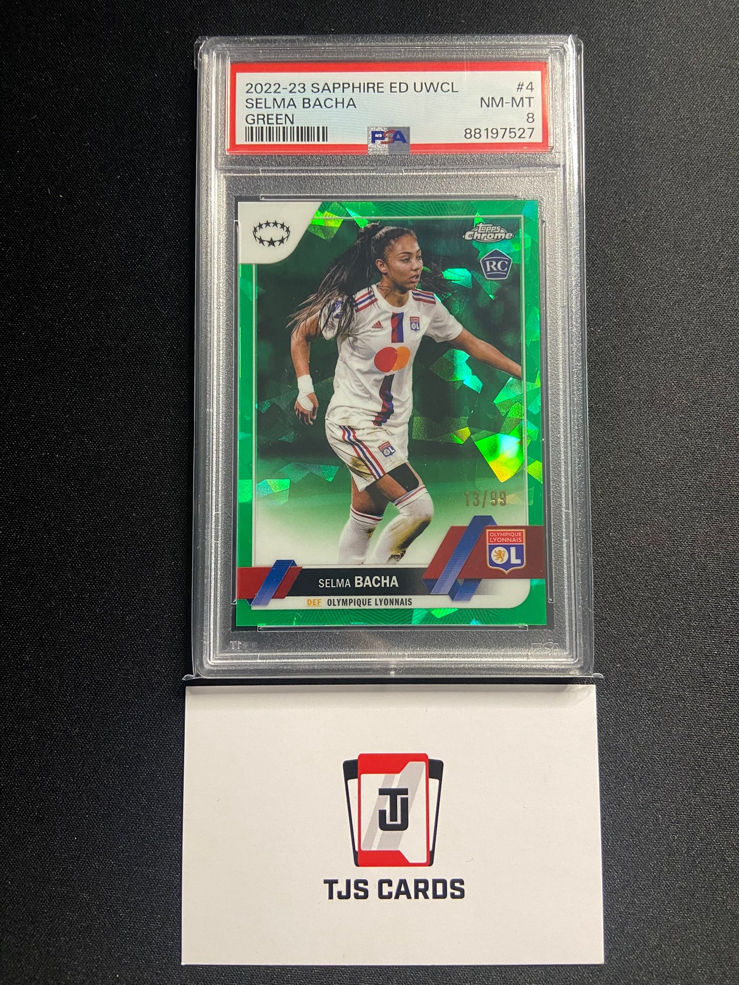Selma Bacha - PSA 8 - Green /99 - TOPPS Sapphire UWCL 2022/23