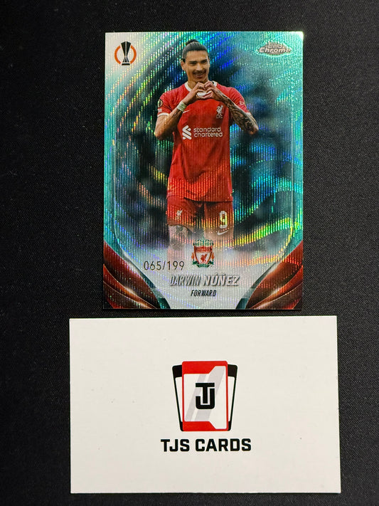 Darwin Nunez - Aqua Wave /199 - TOPPS Chrome UCC 2023/24