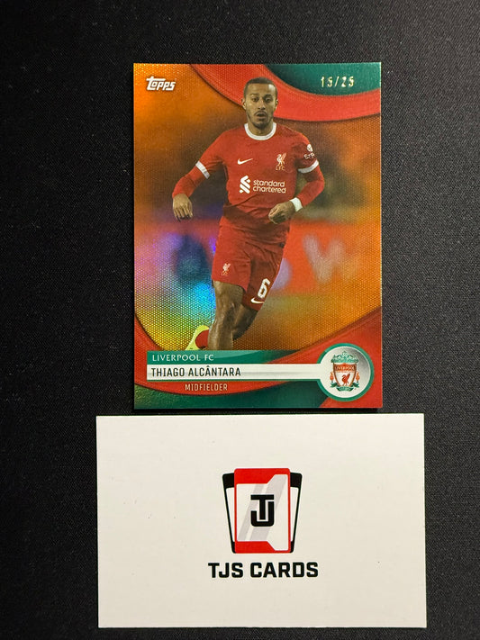 Thiago Alcantara - Orange /25 - TOPPS Liverpool Team Set 2023/24