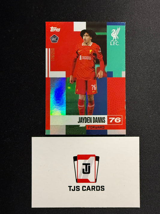 Jayden Danns - Rookie Blue /250 - TOPPS Liverpool Team Set 2024/25