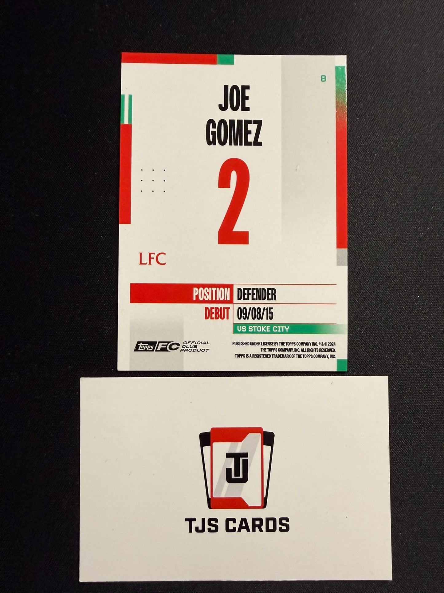 Joe Gomez - Blue /250 - TOPPS Liverpool Team Set 2024/25