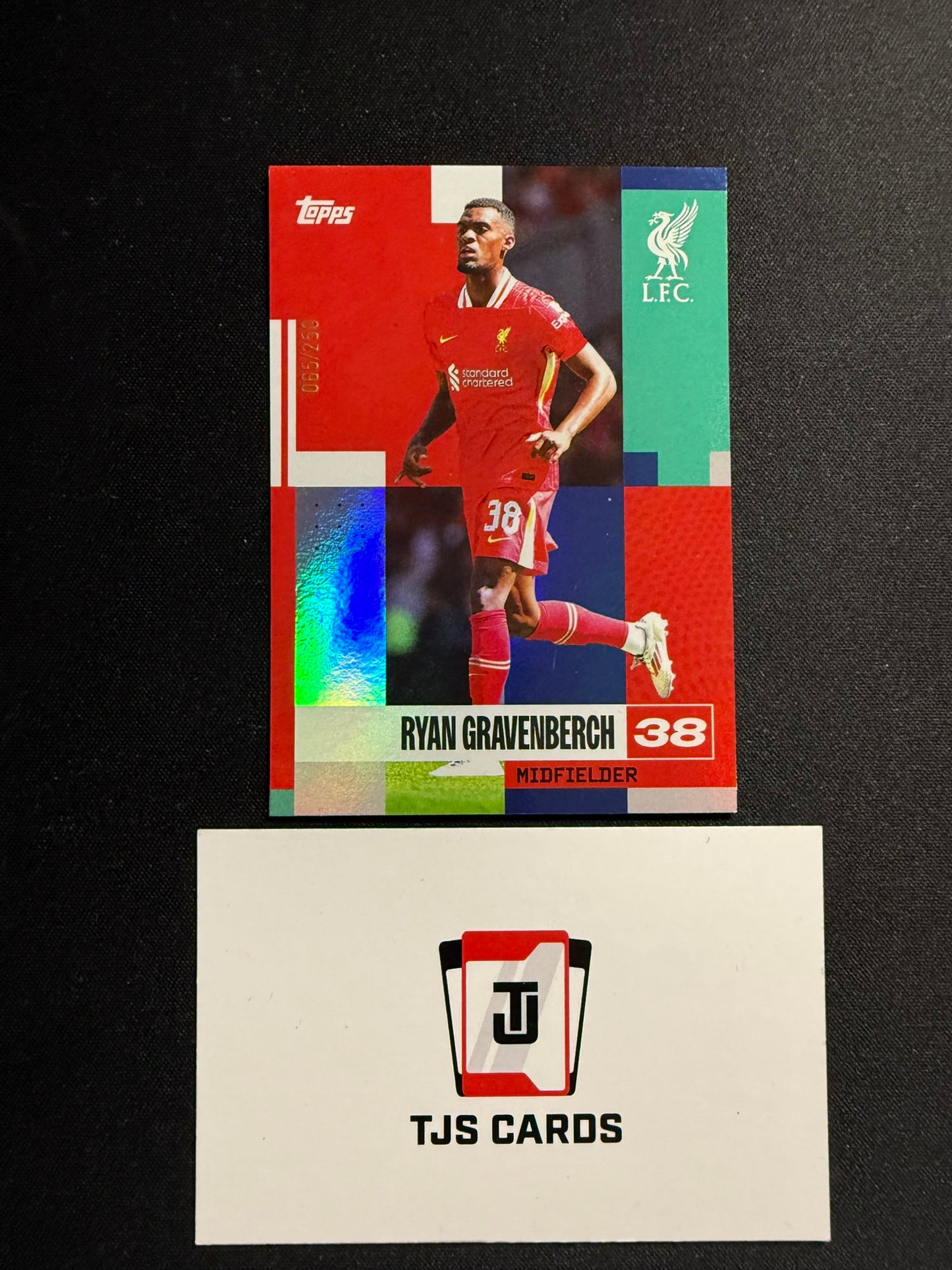 Ryan Gravenberch - Blue /250 - TOPPS Liverpool Team Set 2024/25