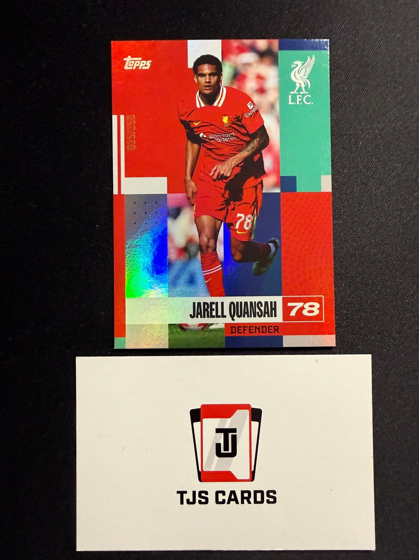 Jarell Quansah - Blue /250 - TOPPS Liverpool Team Set 2024/25