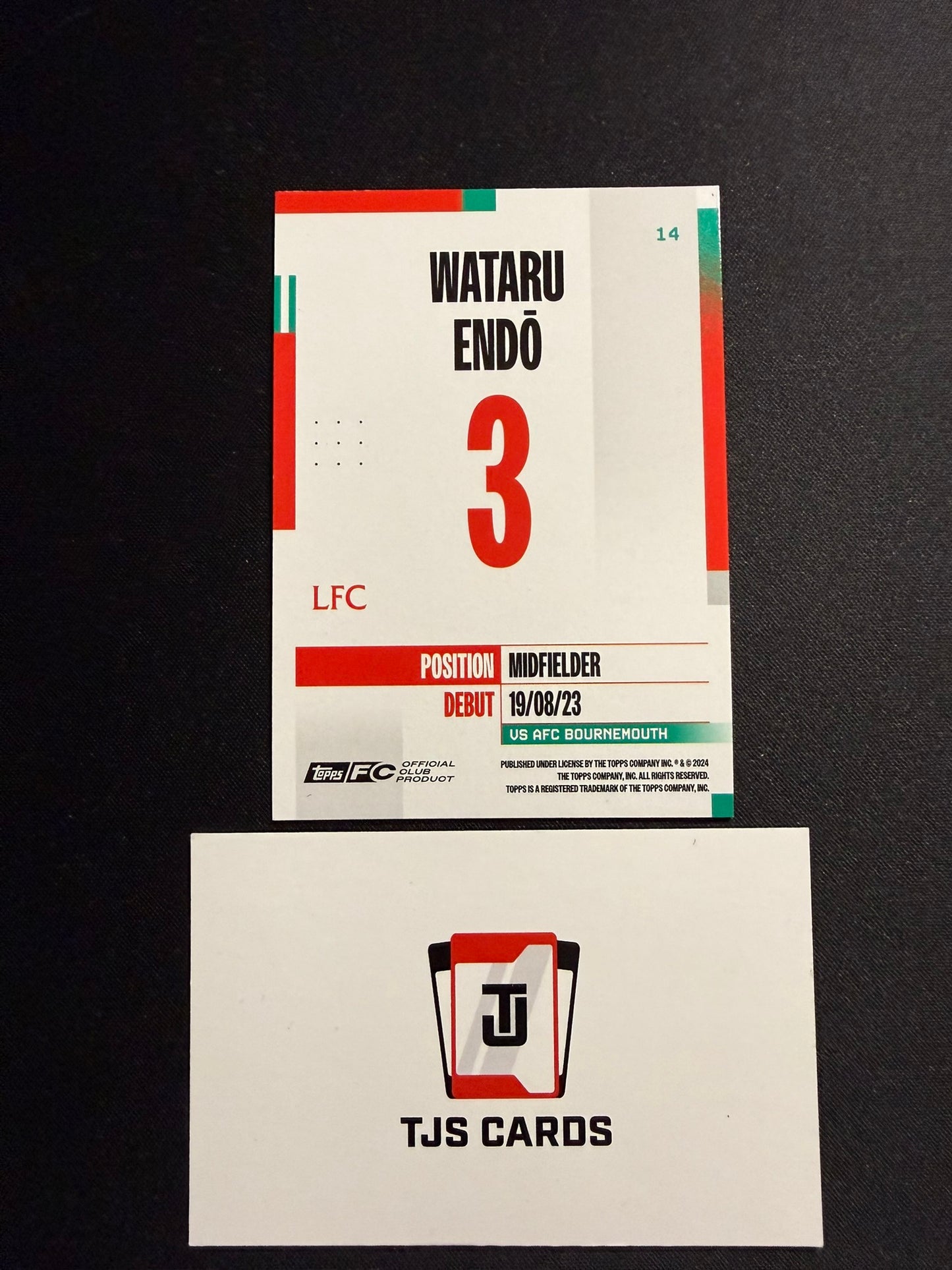 Wataru Endo - Blue /250 - TOPPS Liverpool Team Set 2024/25