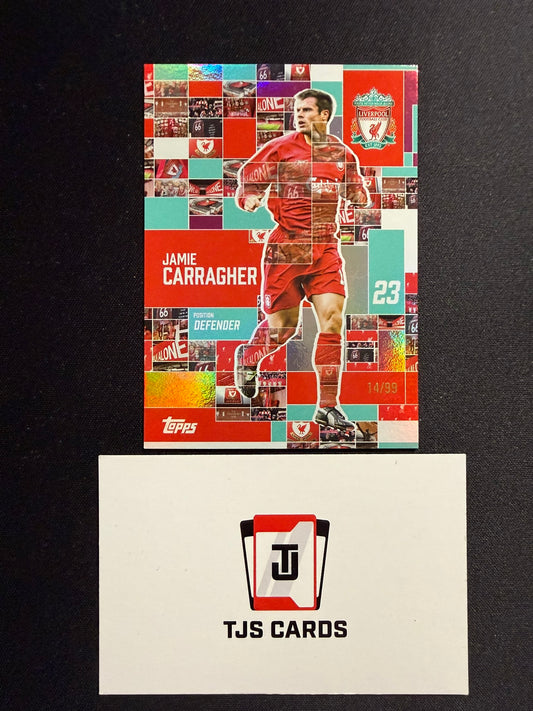 Jamie Carragher - Pink /99 - TOPPS Liverpool Team Set 2024/25