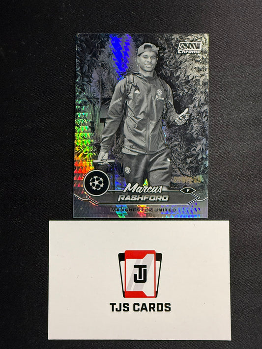 Marcus Rashford - Black & White Prism /299 - TOPPS Stadium Club Chrome 2023/24