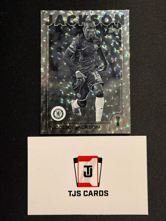 Nicolas Jackson - Black & White Icy /150 - TOPPS UCC 2024/25