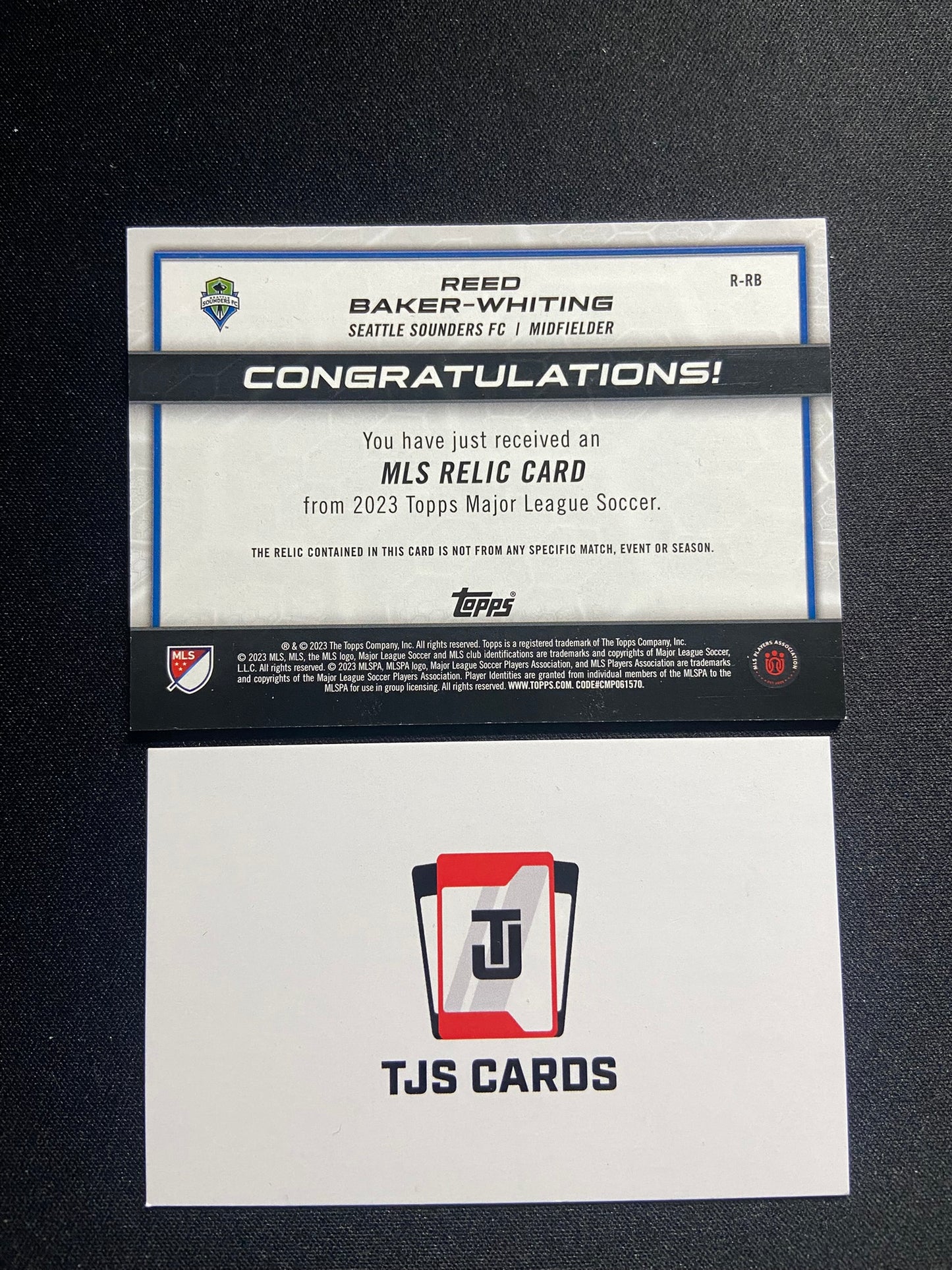 Reed Baker-Whiting - Player-Worn Patch - TOPPS MLS 2023