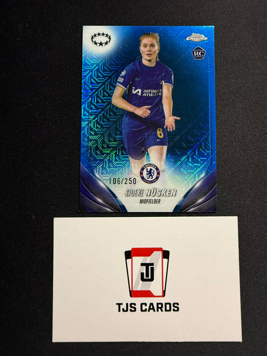 Sjoeke Nusken - Rookie Blue Mojo /250 - TOPPS Chrome UWCL 2023/24