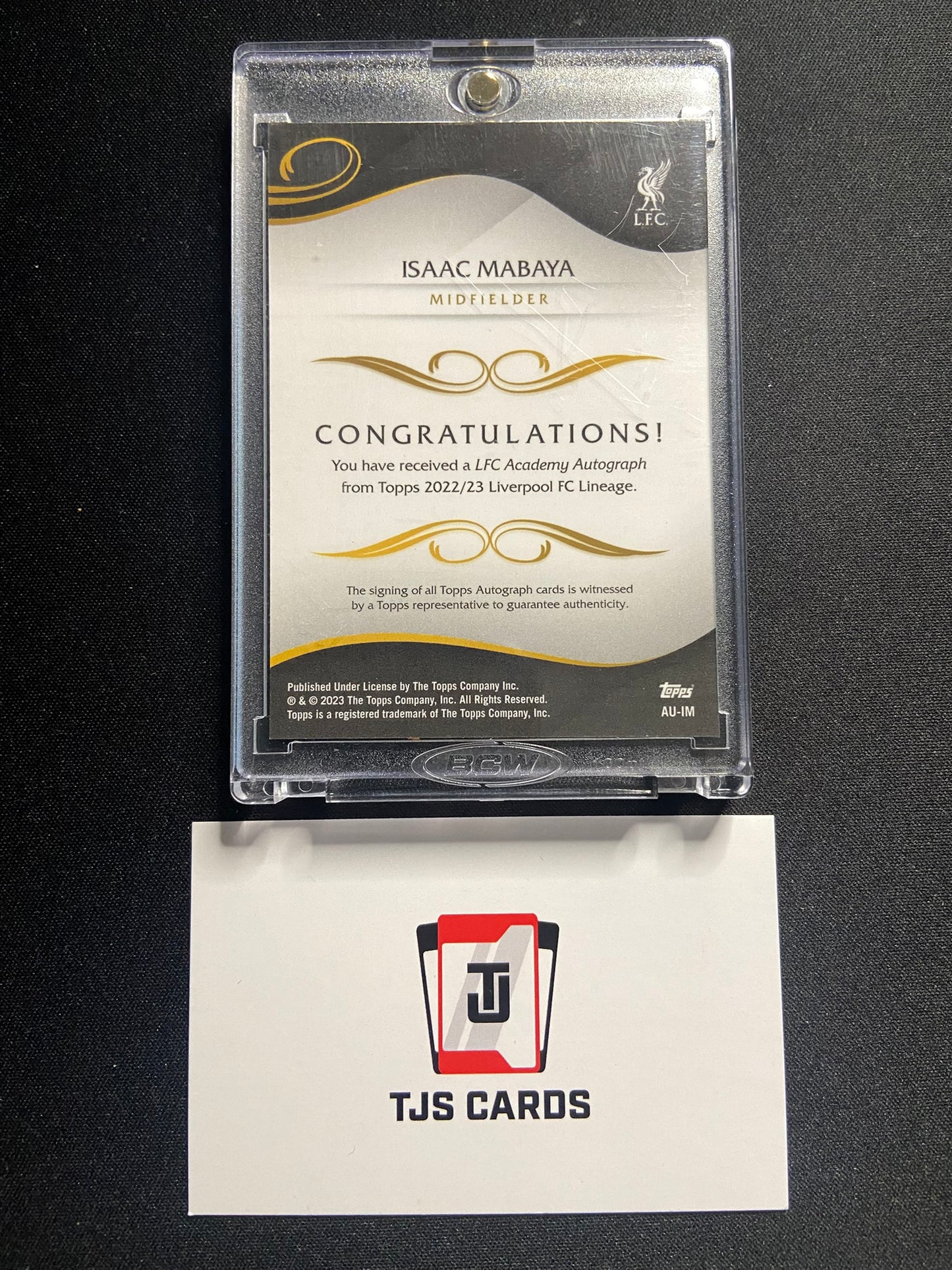 Isaac Mabaya - 1st Bowman Auto - TOPPS Liverpool Lineage 2022/23