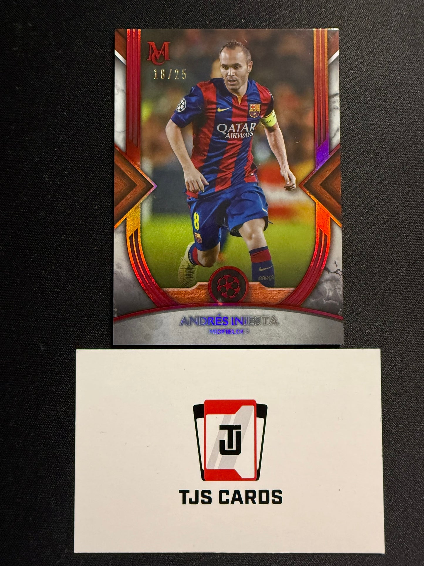 Andres Iniesta - Ruby /25 - TOPPS Museum UCL 2022/23