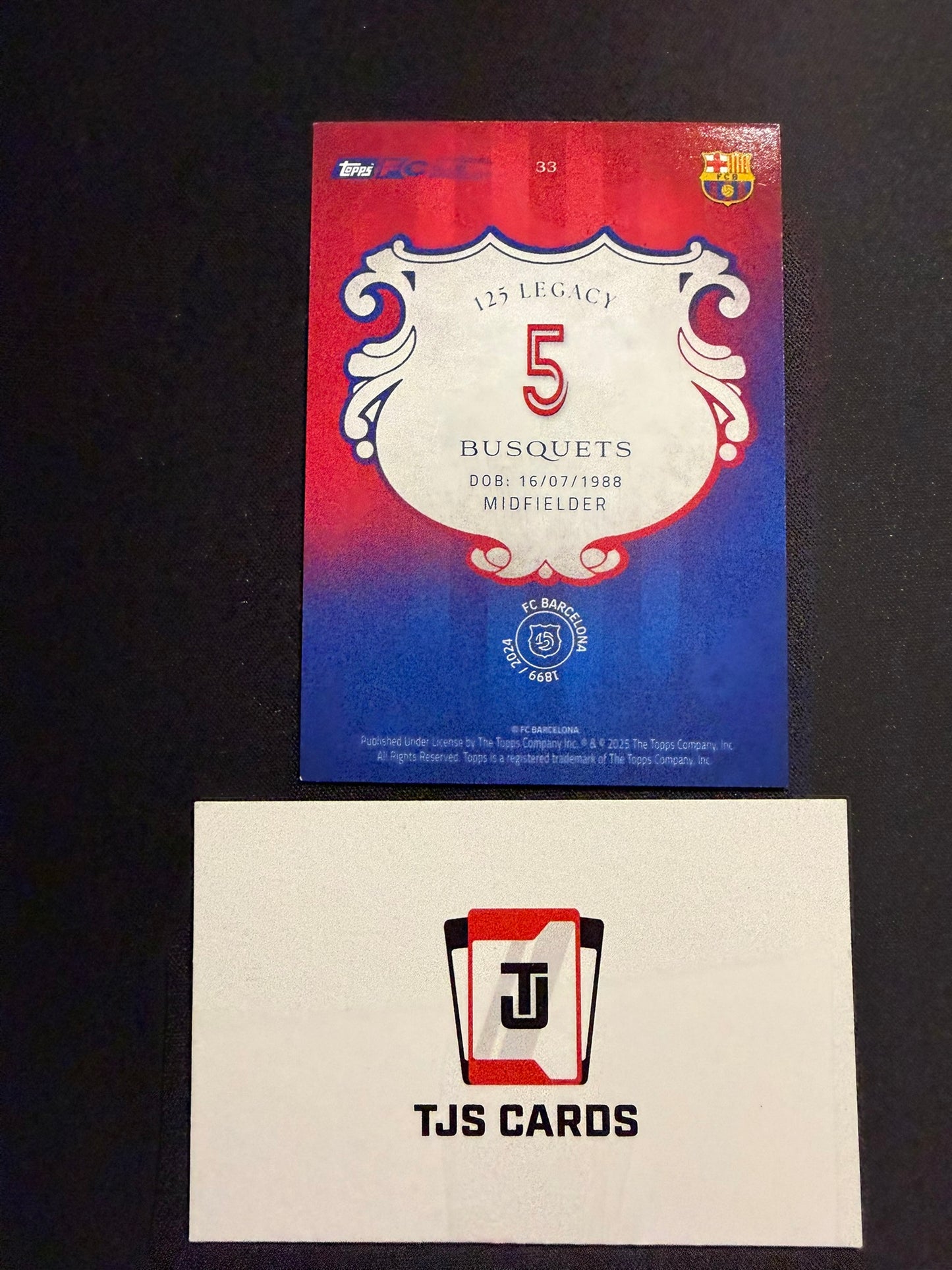 Sergio Busquets - Pink /99 - TOPPS Barcelona 125th Anniversary 2024/25