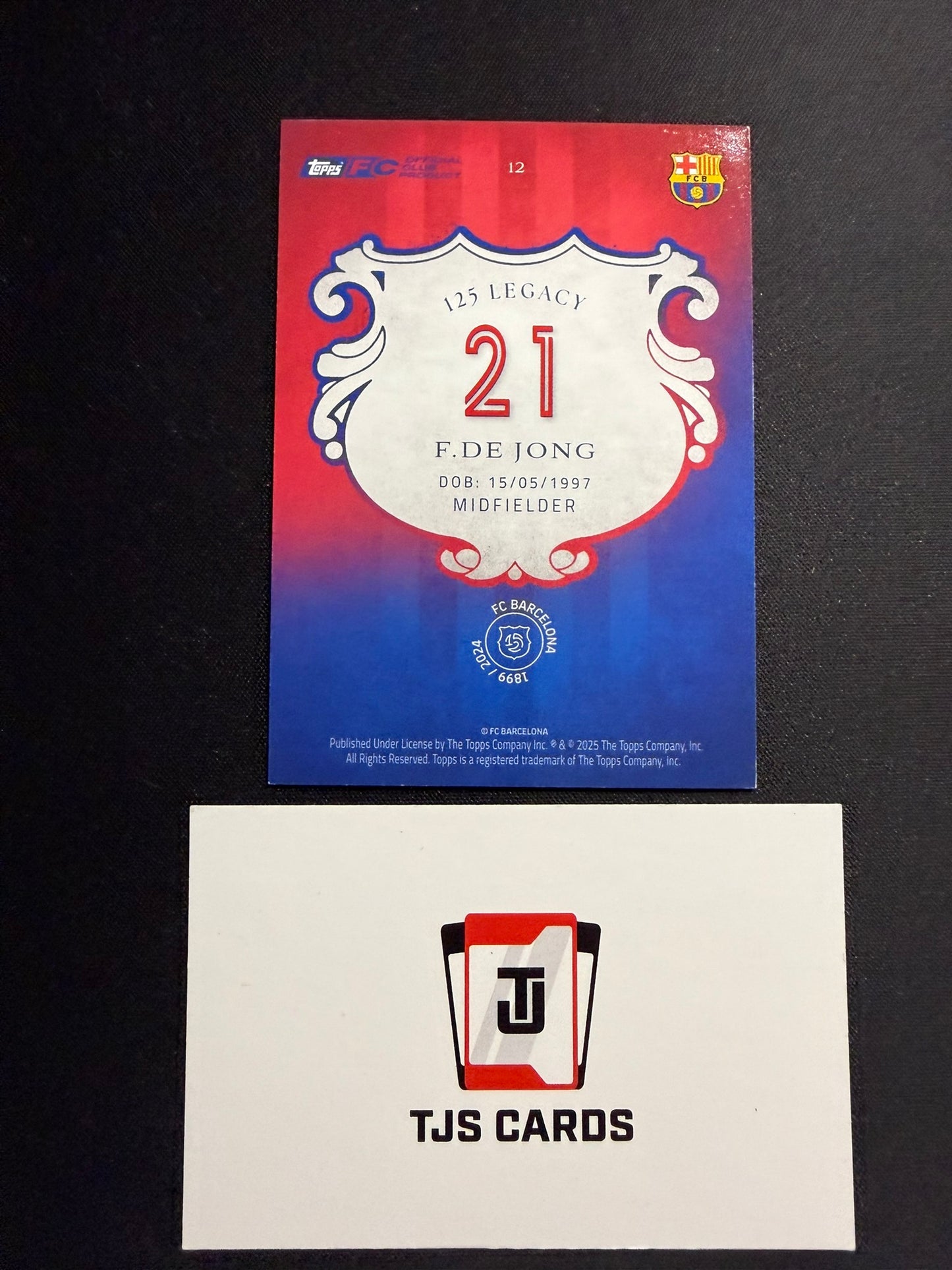 Frenkie De Jong - Green /150 - TOPPS Barcelona 125th Anniversary 2024/25