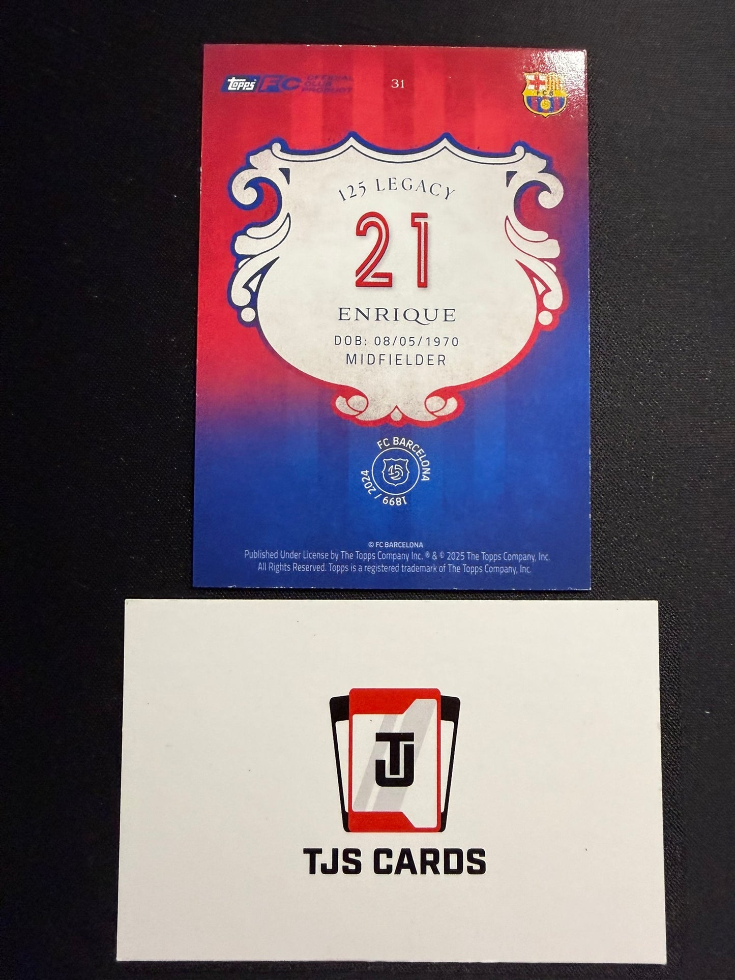 Luis Enrique - Blue /75 - TOPPS Barcelona 125th Anniversary 2024/25