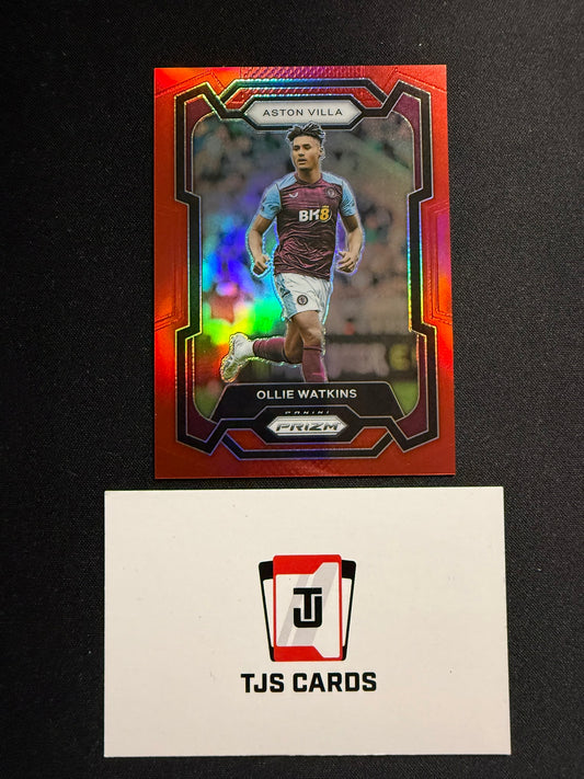 Ollie Watkins - Red /199 - Panini Prizm Premier League 2023/24