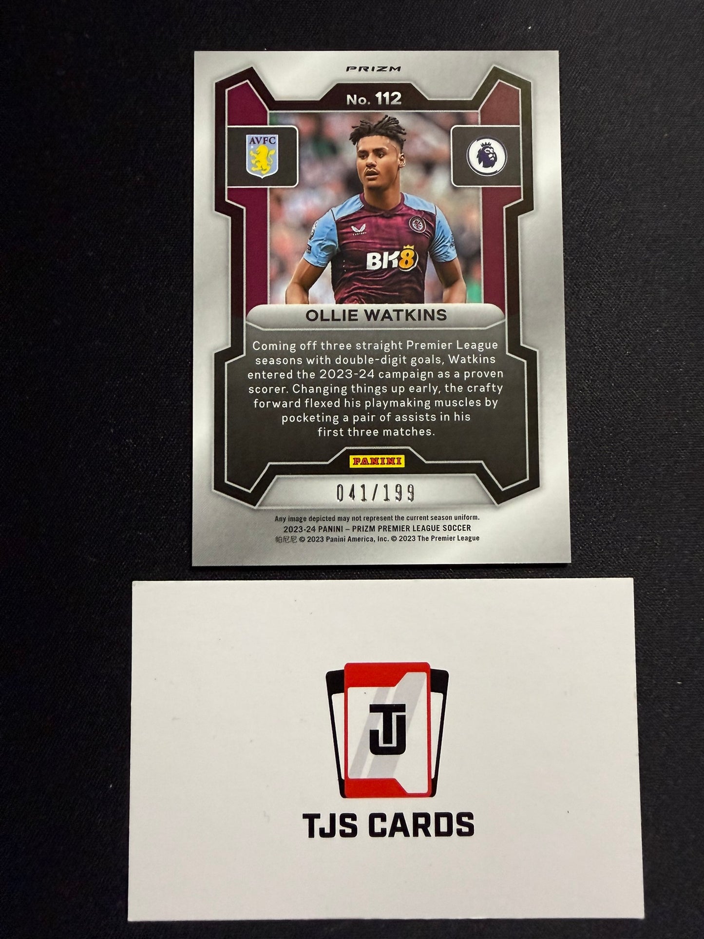Ollie Watkins - Red /199 - Panini Prizm Premier League 2023/24