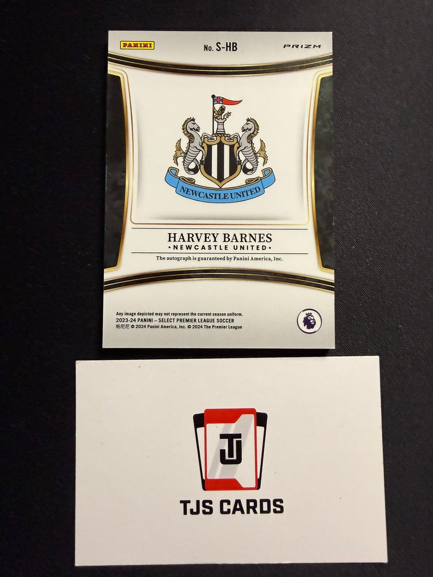 Harvey Barnes - Red Auto - Panini Select Premier League 2023/24