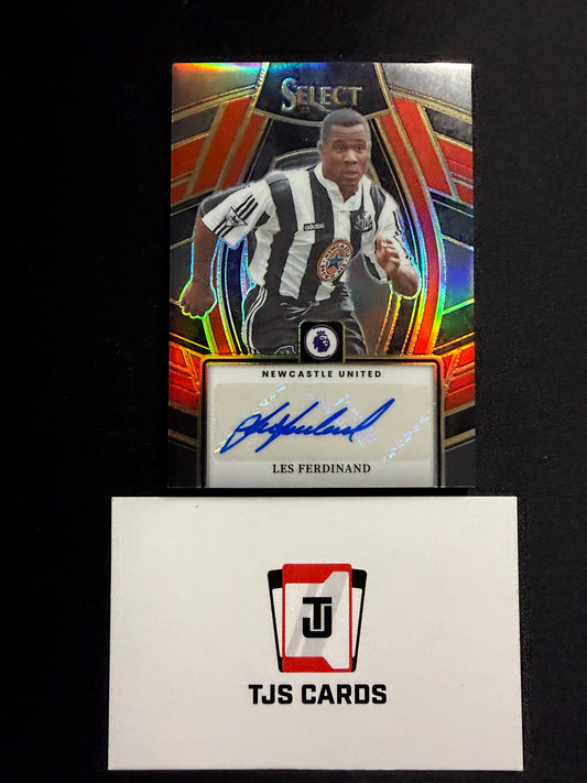 Les Ferdinand - Red Auto - Panini Select Premier League 2023/24
