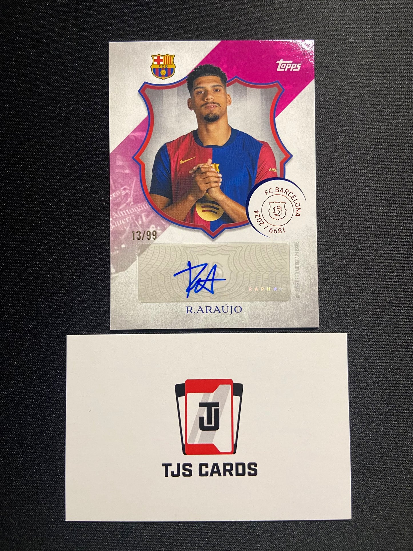 Ronald Araujo - Pink Auto /99 - TOPPS Barcelona 125th Anniversary 2024/25