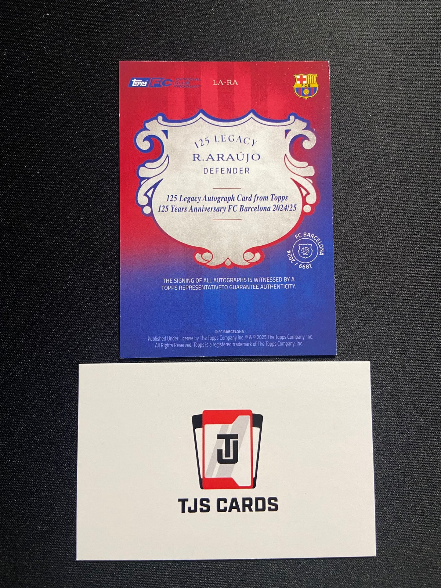 Ronald Araujo - Pink Auto /99 - TOPPS Barcelona 125th Anniversary 2024/25