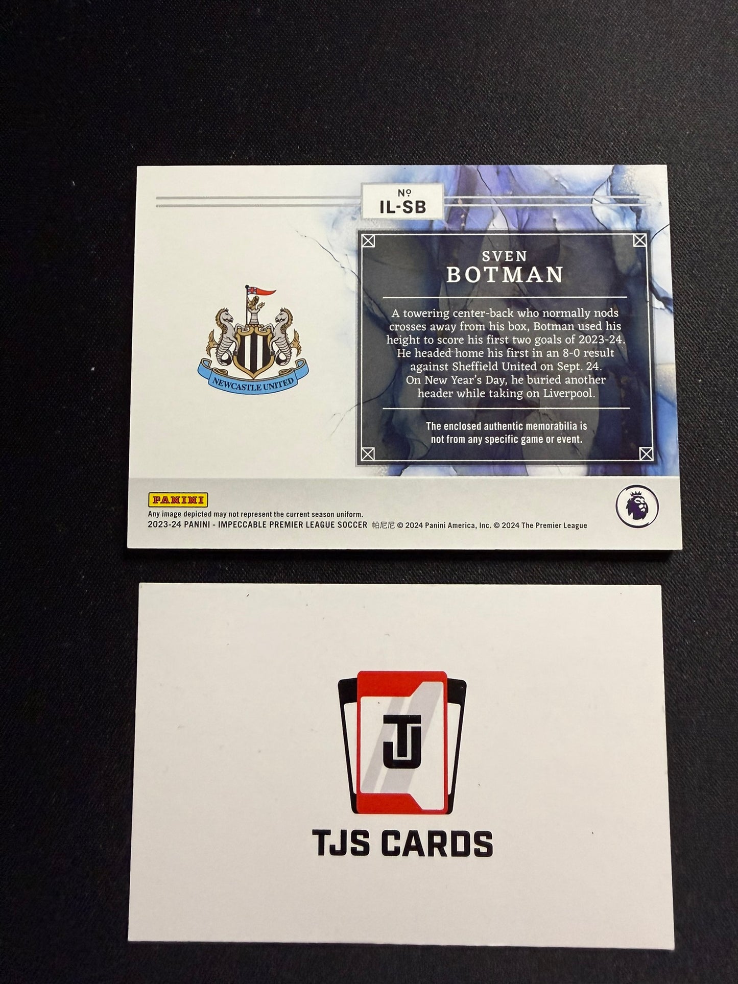 Sven Botman - Patch /99 - Panini Impeccable Premier League 2023/24