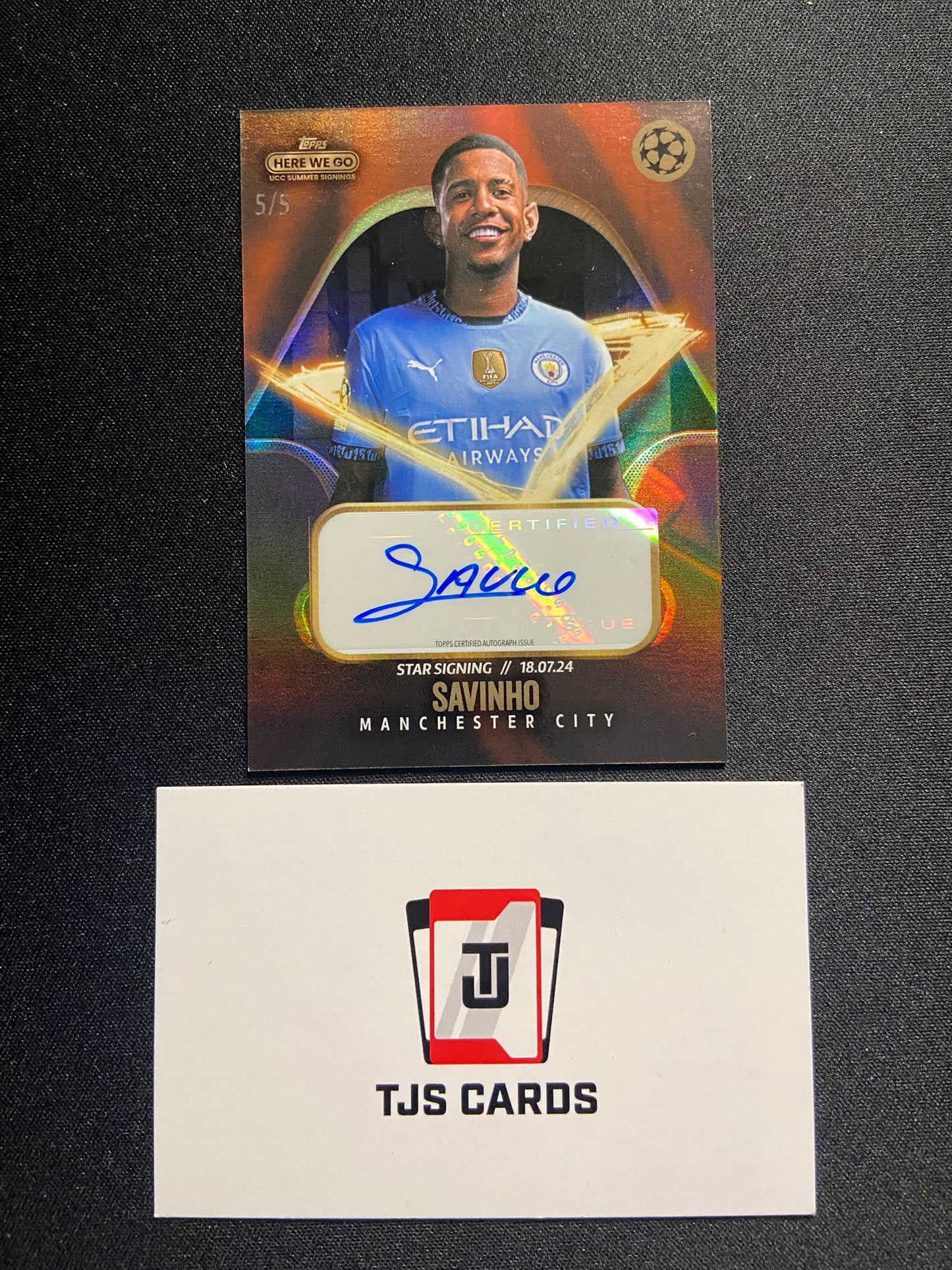 Savinho - Red Auto /5 - TOPPS Fabrizio Romano Summer Signings 2024