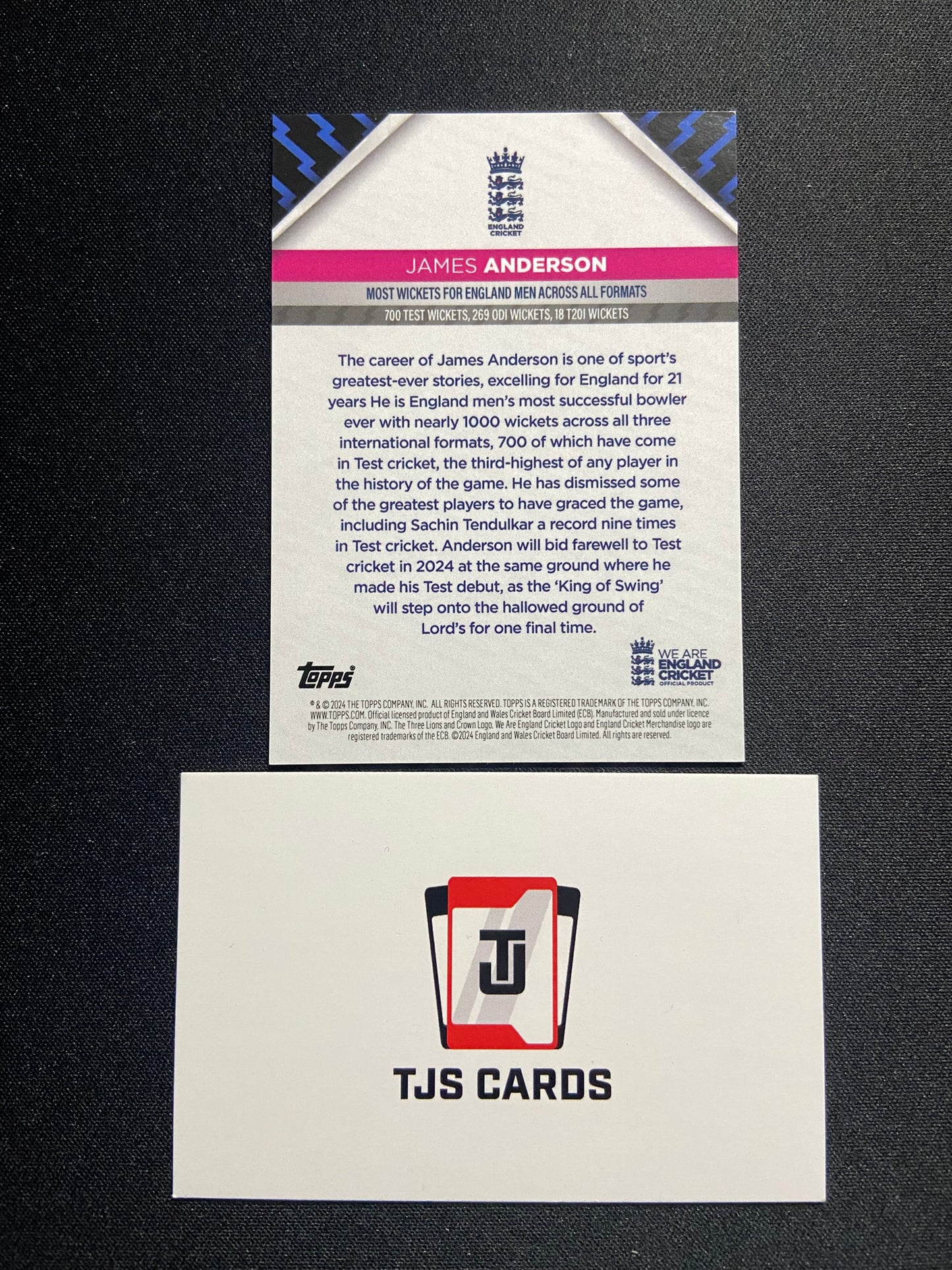 James (Jimmy) Anderson - /5 - TOPPS England Cricket Team Set 2024