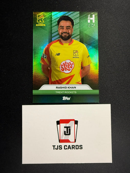 Rashid Khan - Green /25 - TOPPS Cricket The Hundred 2024