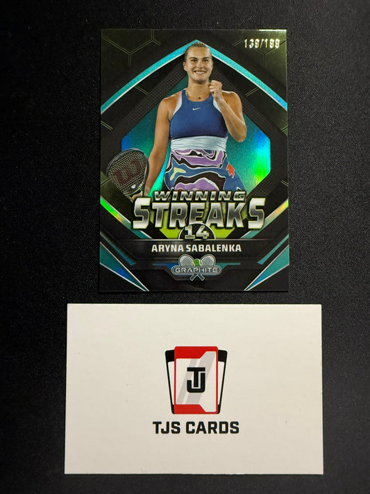 Aryna Sabalenka - Aqua /199 - TOPPS Graphite Tennis 2024