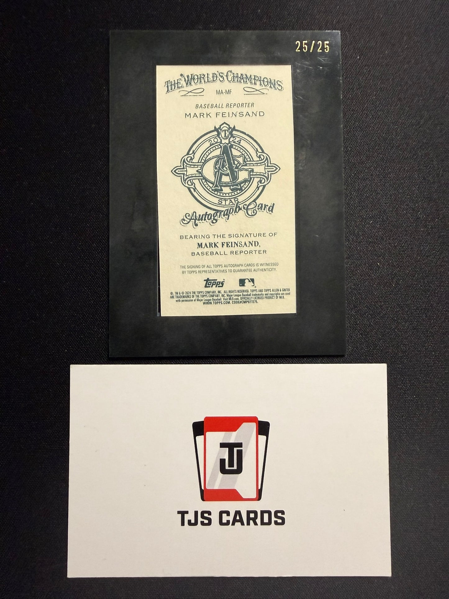 Mark Feinsand - Mini Framed Auto /25 - TOPPS Allen & Ginter 2024