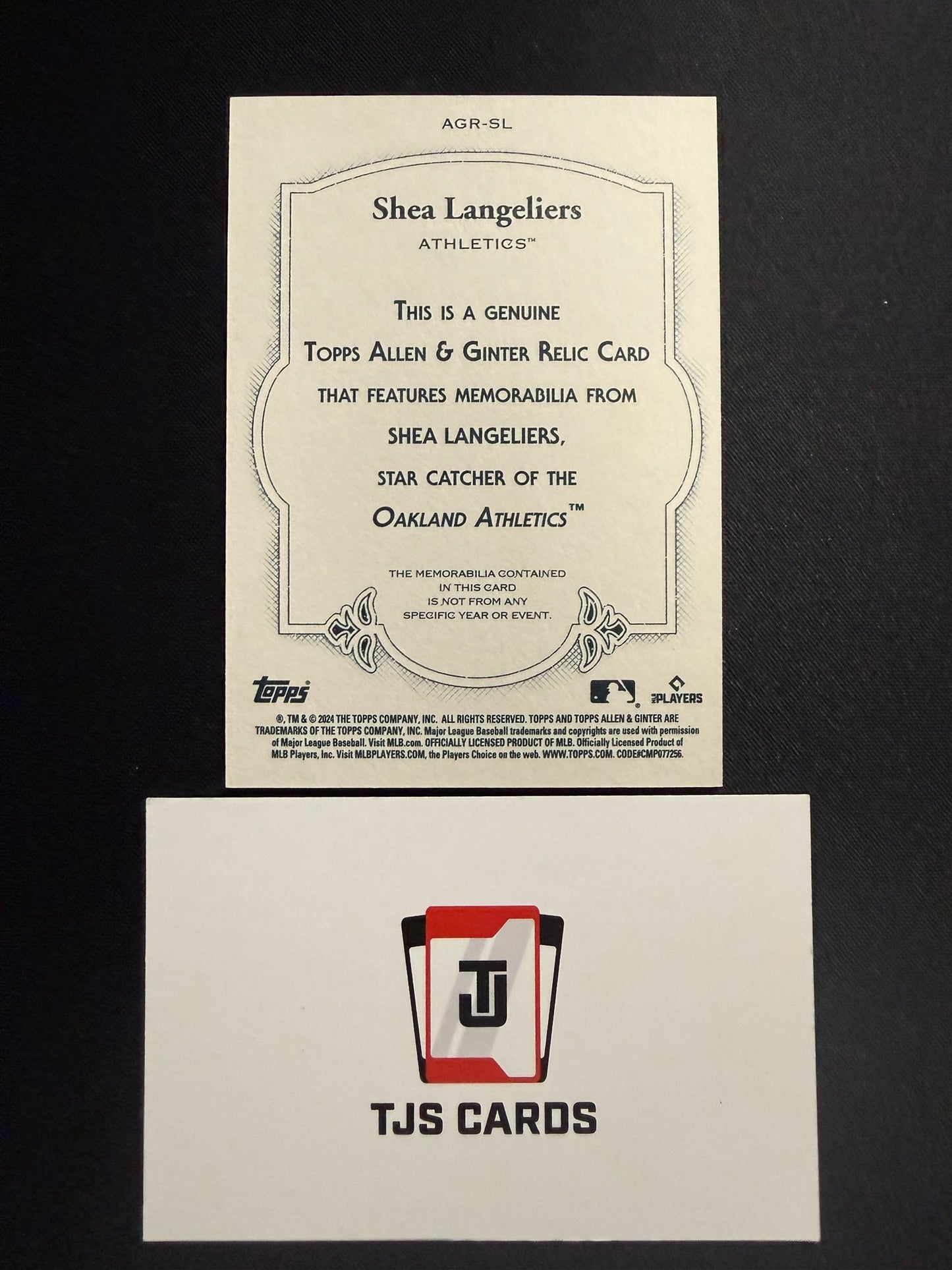Shea Langeliers - Game-Used Relic - TOPPS Allen & Ginter 2024