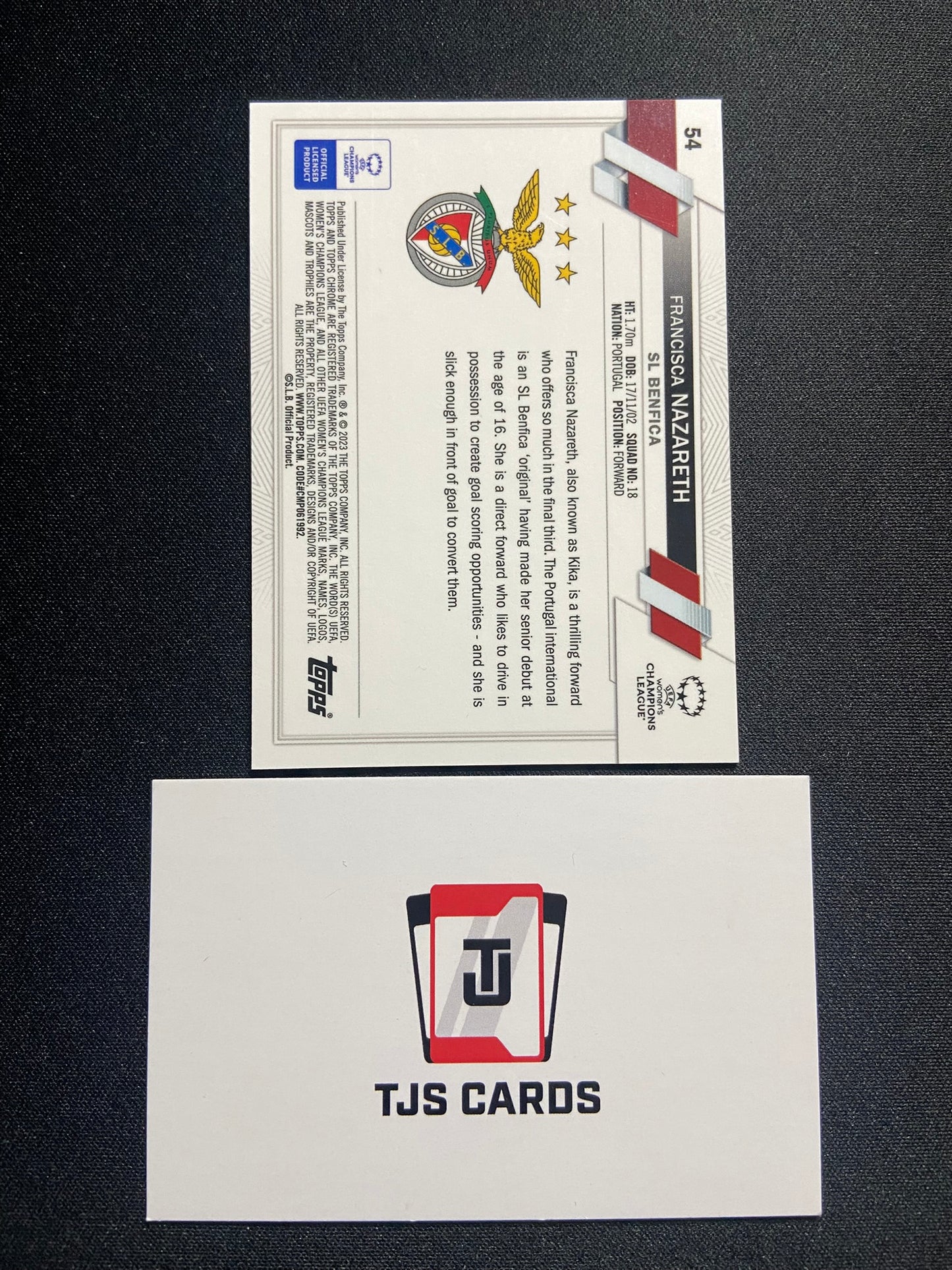 Francisca Nazareth - Rookie Purple Pulsar /299 - TOPPS Chrome UWCL 2022/23