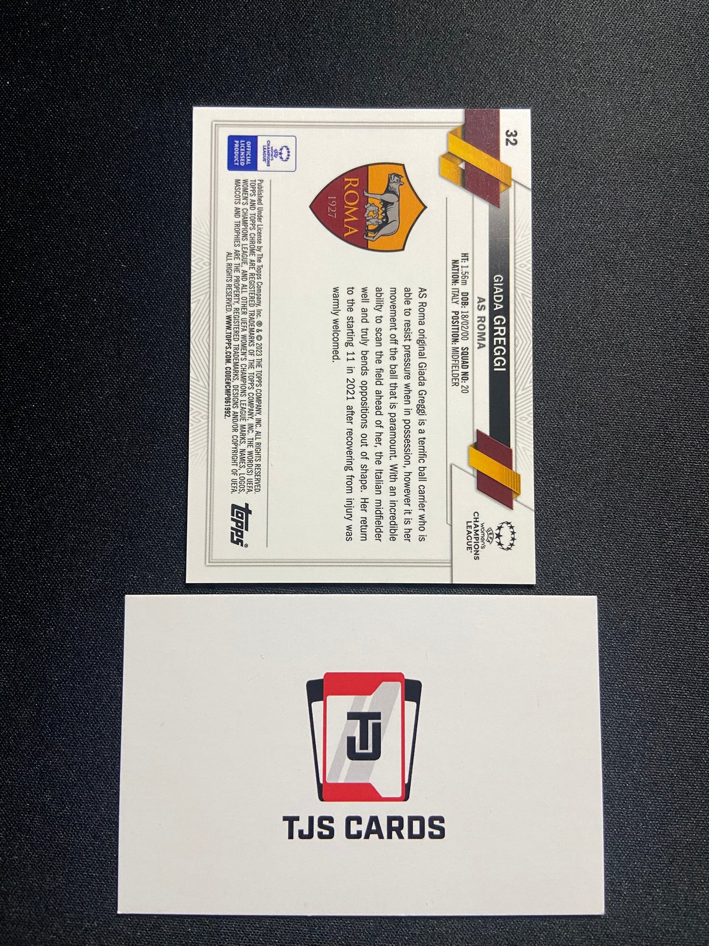 Giada Greggi - Rookie Blue Mojo /250 - TOPPS Chrome UWCL 2022/23