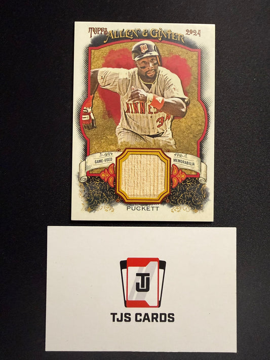 Kirby Puckett - Game-Used Relic - TOPPS Allen & Ginter 2024